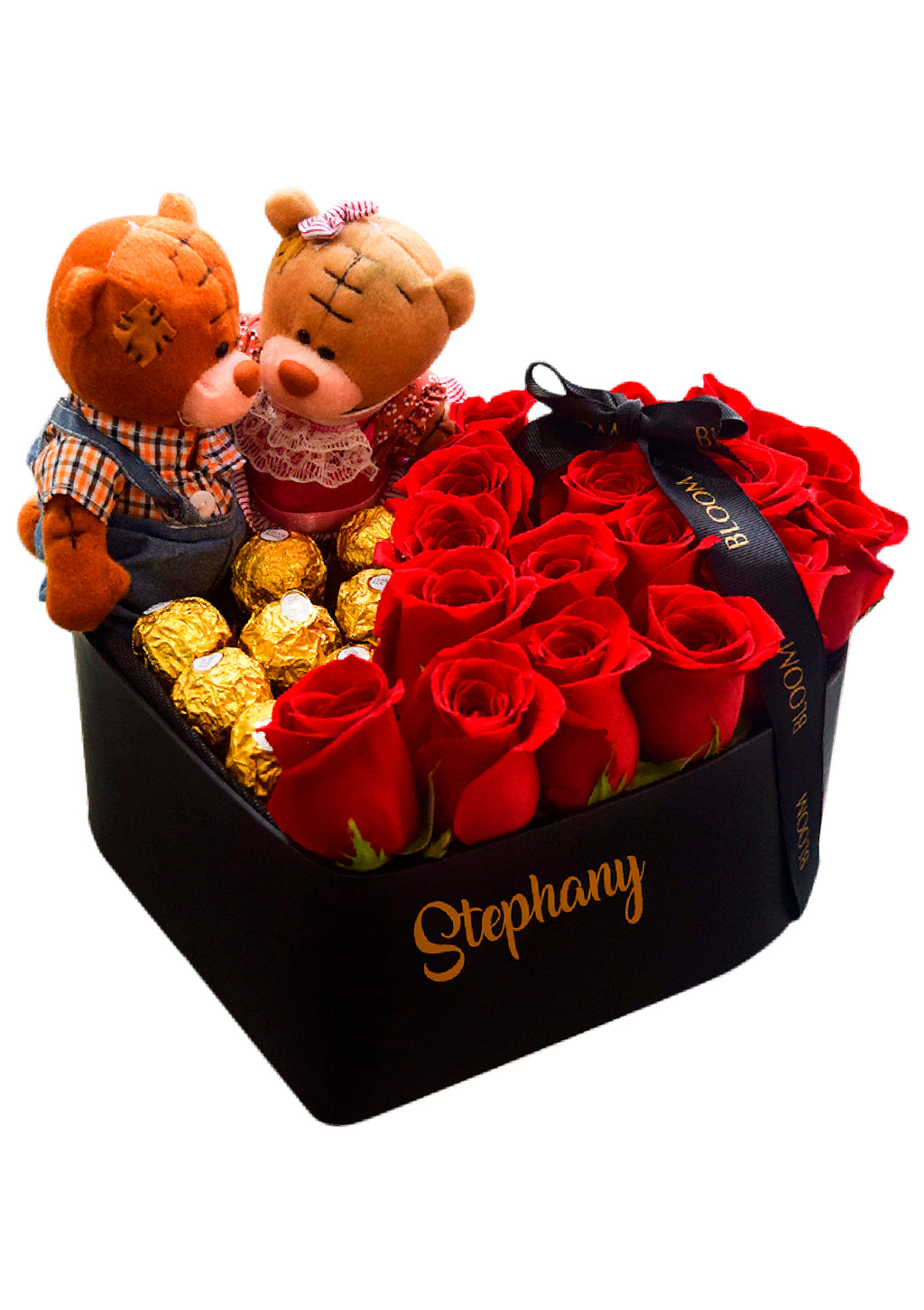 Box Regalo San Valentín Caja Corazón con Peluche y Chocolates